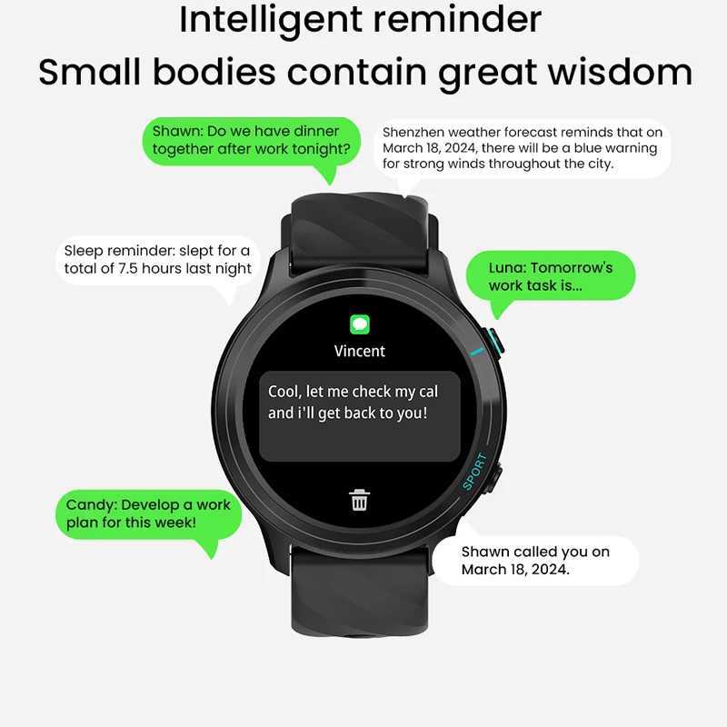 New Refurbished Amazfit Smart Watch Men Multiple Sports Health Monitor GPS AMOLED Display Call SmartWatch Women For Android IOS M240824