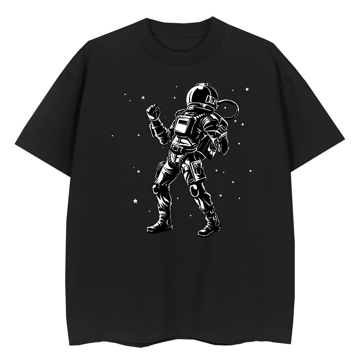 5A Tshirt for Man Woman 230g Cotton cosmonaut Casual Woman T Shirts Comfortable Floral Print Tshirts
