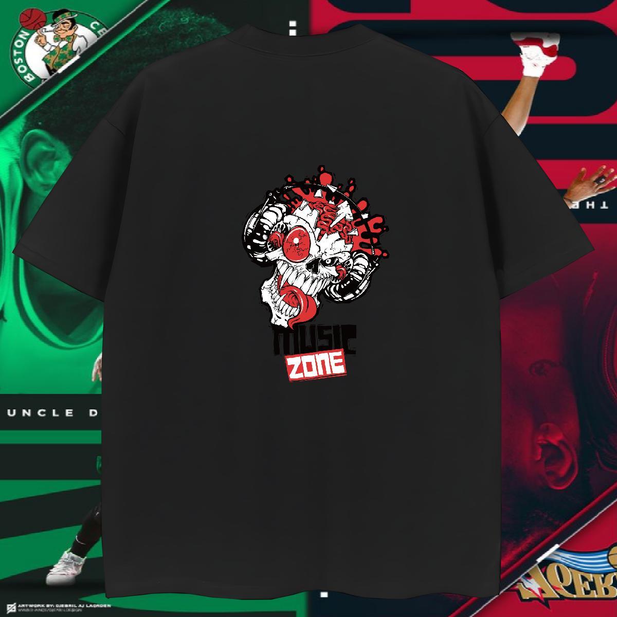 High Quality T shirt 230g Pure Cotton skull Anime Printing Street DIY Printed Breathable Short Sleeve Couples T Shirts Classic Tops Tees