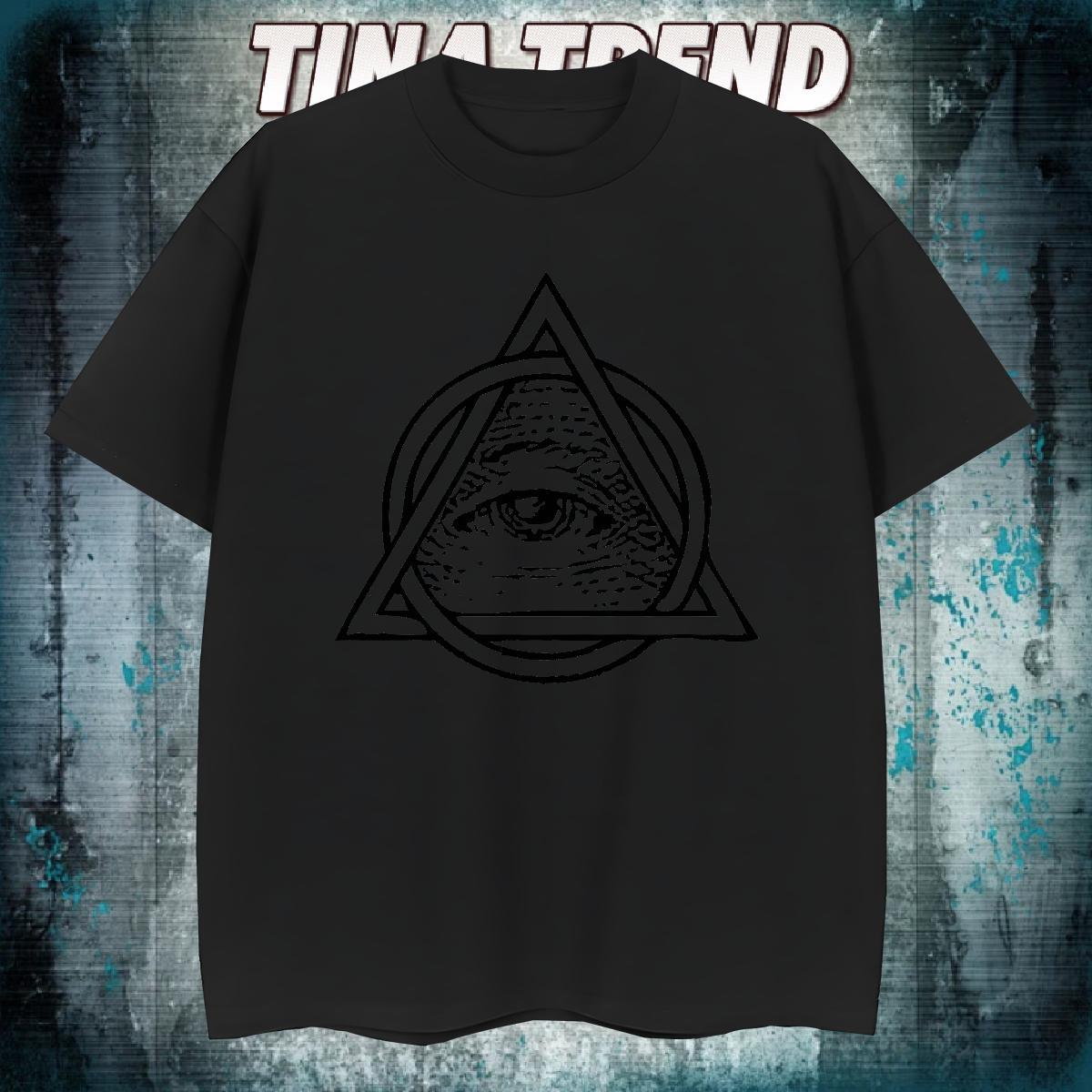 Unisex T shirt 100% Cotton 230g eye of the devil Summer Casual DIY Logo Oversized Breathable Crew Neck Men Tees Customized Tops