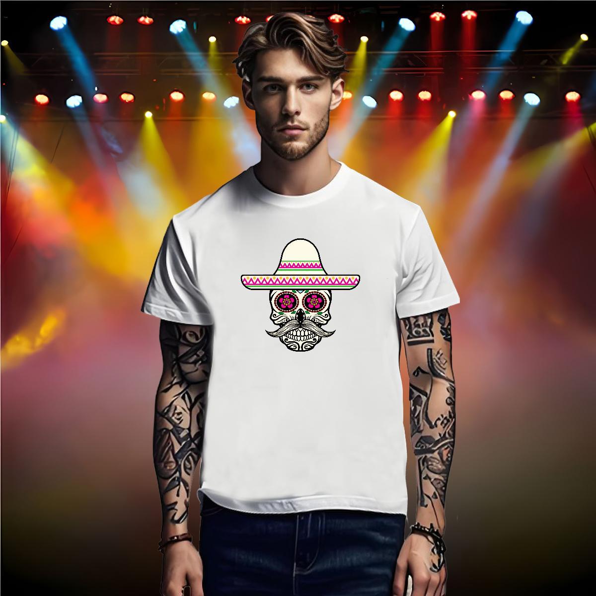 Free Shipping T Shirt For Man 100% Cotton 230g skull Casual Beach Custom Printing Breathable Crew Neck Tshirt for Man Woman Fashion Designer Wear