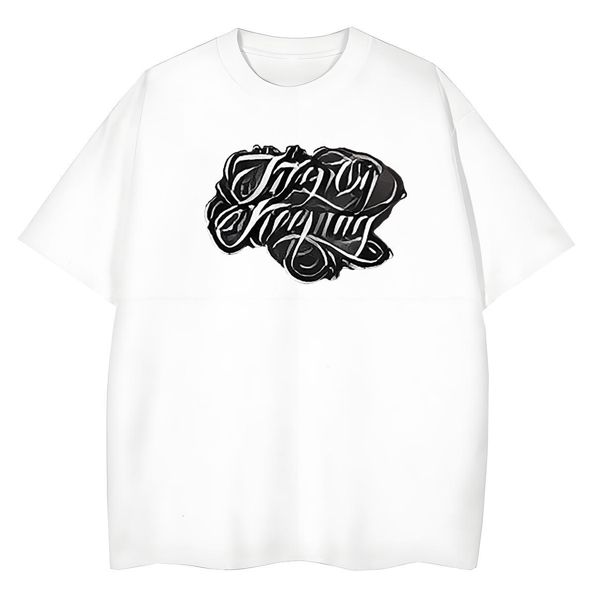Free Shipping Couples T Shirts 100% Cotton 230g letter Street T Shirts Women Breathable Short Sleeve Anime Polos