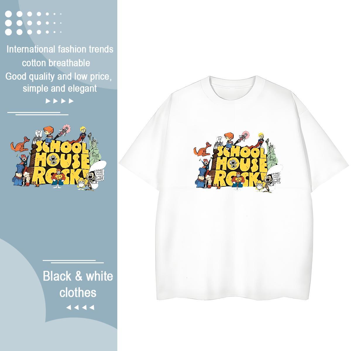 5A Woman Tshirt 230g Pure Cotton letter Beach Woman T Shirts O Neck Short Sleeves Plus Size Cartoon Clothes Shirt