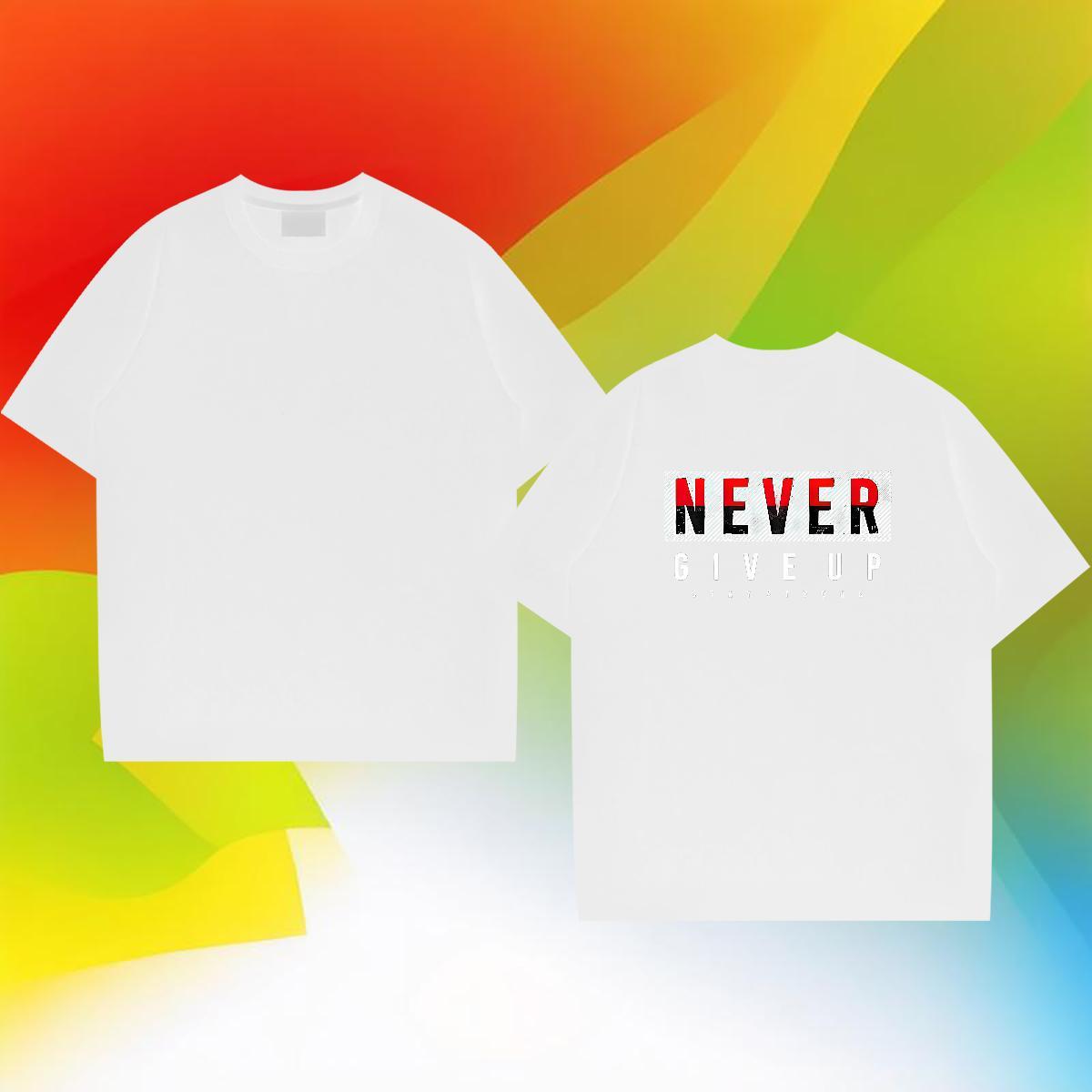 Classic Mens T Shirts 230g Cotton letter Spring Summer Plus Size Custom Pure Cotton Tshirts Customized Tees