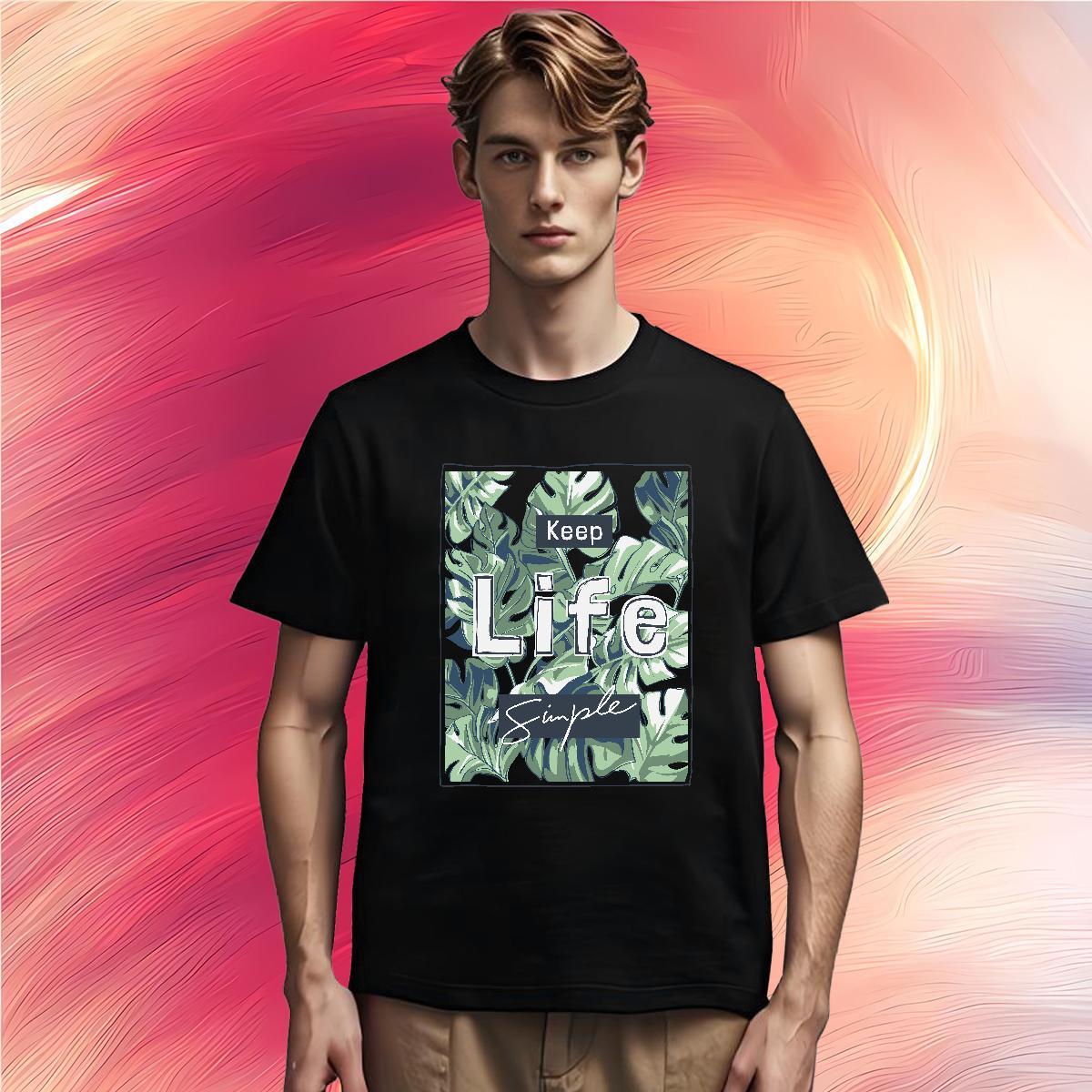 Designer T Shirt For Man 230g Pure Cotton letter Beach Custom Printing Round Neck Short Sleeve Men Clothes T-Shirt 2024 Polos