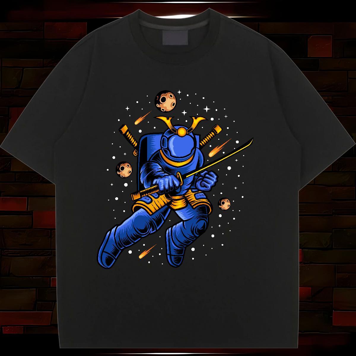 5A Lady T shirt 230g Pure Cotton outer space Casual Woman T Shirts Breathable Short Sleeve Anime Oversized Clothes