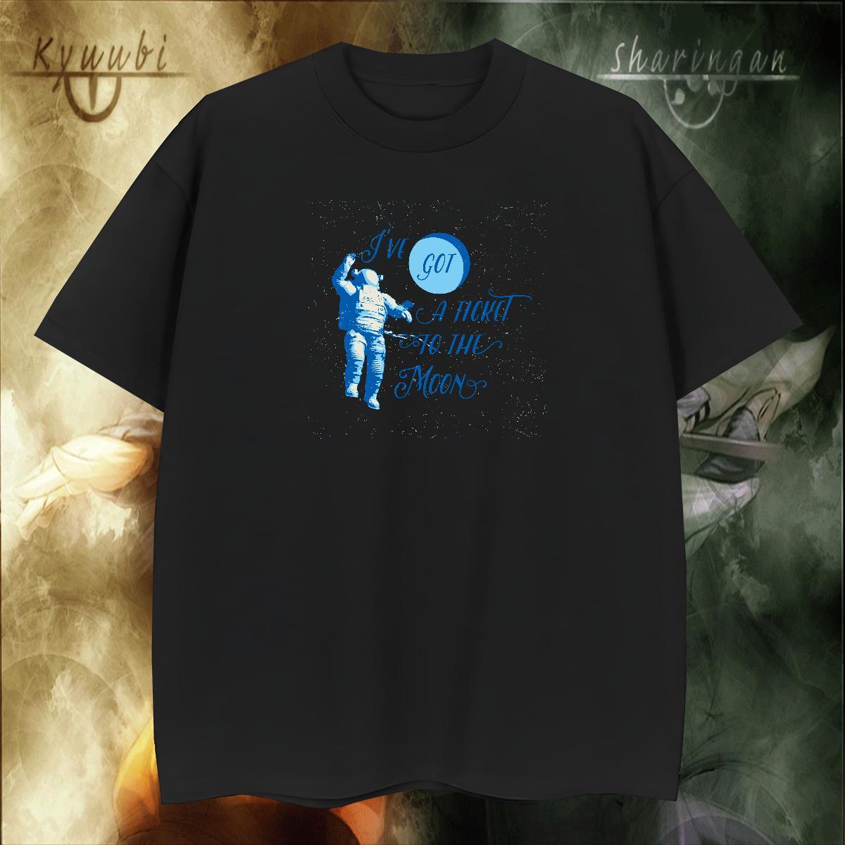 Cool Design Man T Shirts 100% Cotton 230g spaceman Beach Black Oversized Crew Neck Breathable Men Tshirts Fashion Casual Tee Shirt