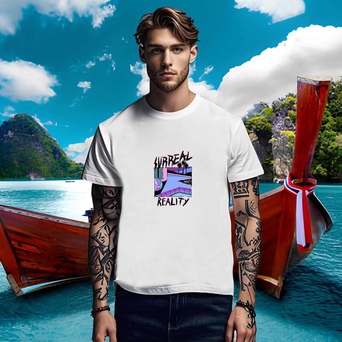 Soft Man T Shirts 230g Pure Cotton beach Street Anime Print Short Sleeve O-Neck Mens Tshirts Factory Direct Polos