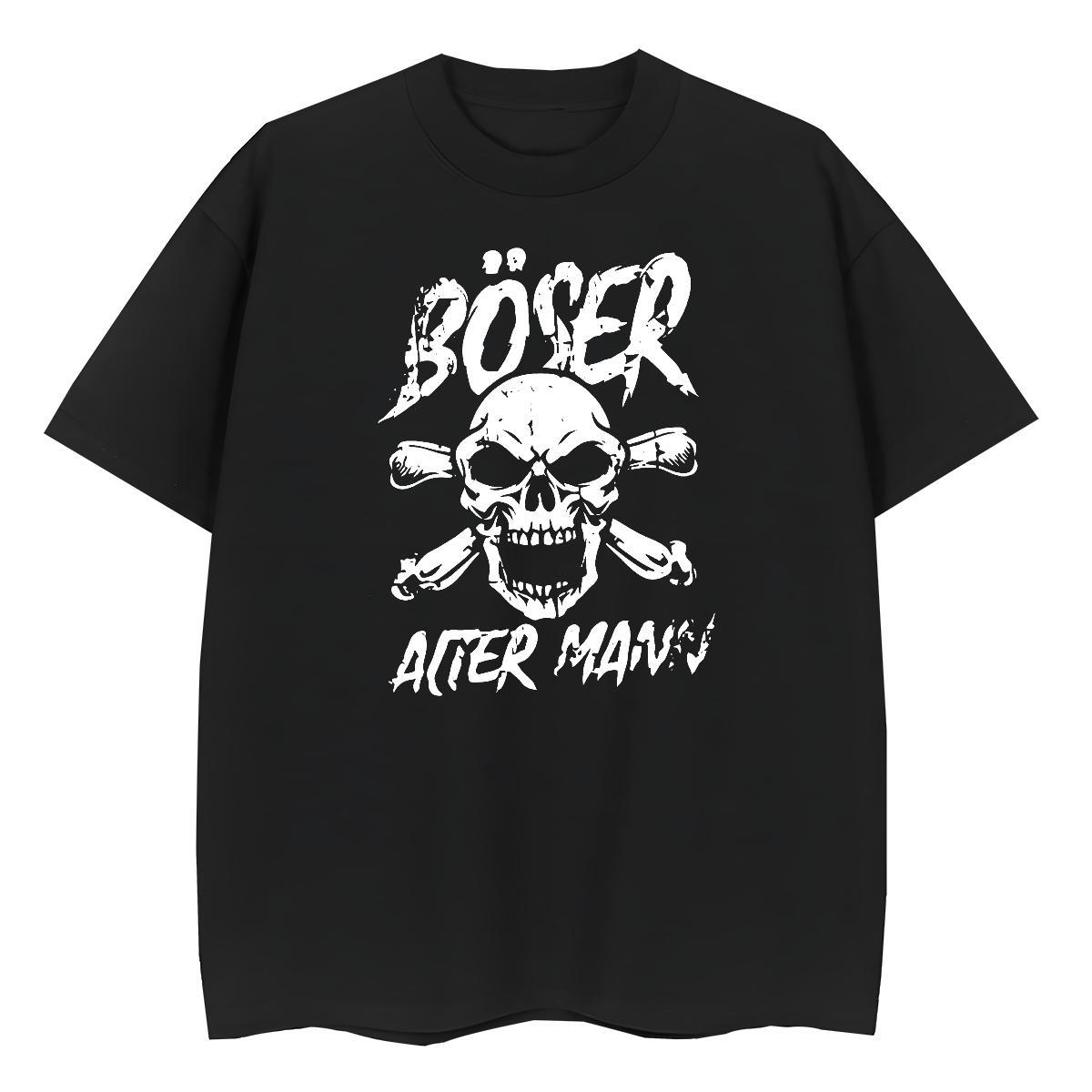 Comfortable T-Shirts 230g Pure Cotton skull Hip Hop Street Customized Print Breathable Short Sleeve Men Clothes T-Shirt 2024 Summer Tees