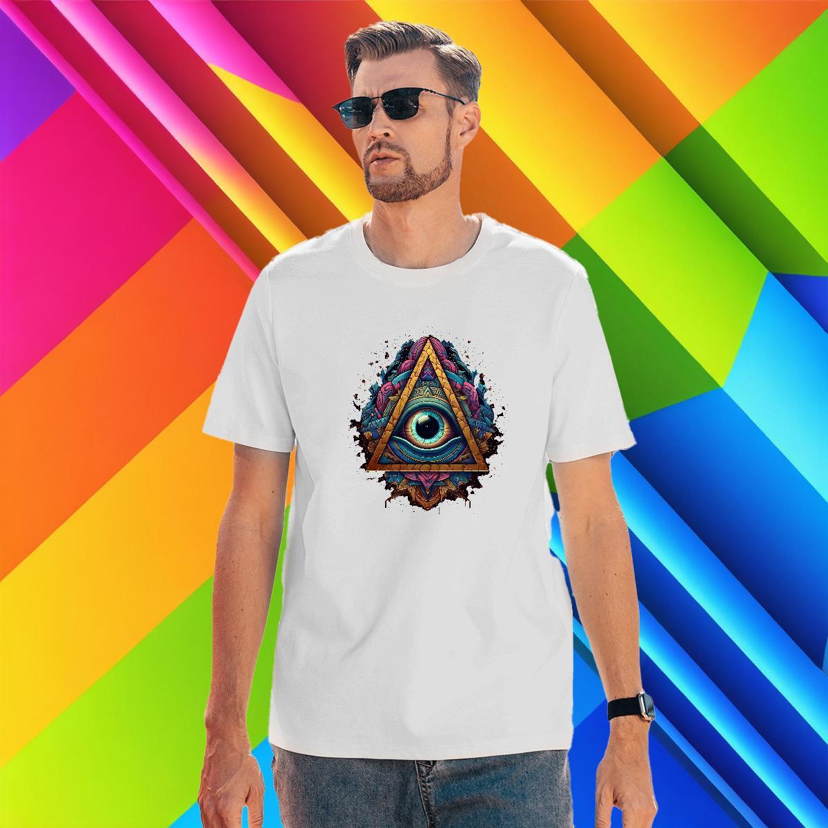 Brand Men T Shirts 100% Cotton 230g eye of the devil Sport Anime Short Sleeve O-Neck Tshirt for Man Woman Fashion Clothes