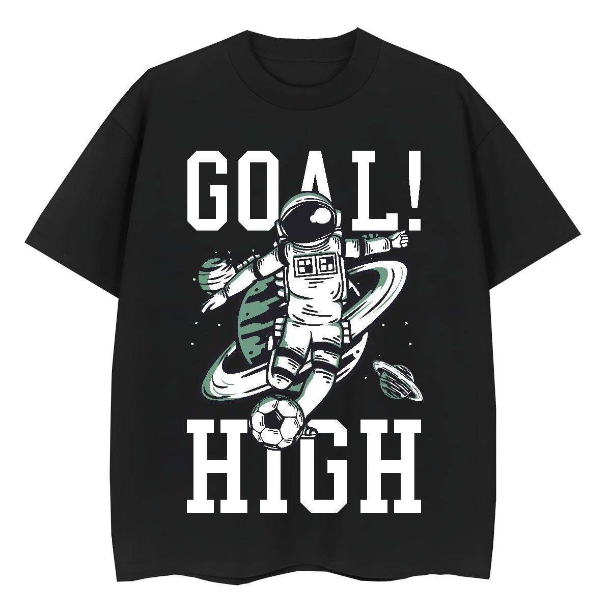 Loose fit Lady T shirt 100% Cotton 230g spaceman Street Casual T-Shirts Breathable Crew Neck Plus Size Custom Tops