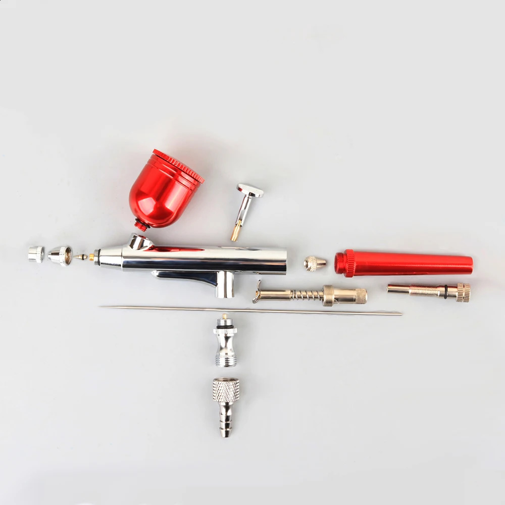 Double action red spray gun AC 131 brush spray art tattoo cake makeup beauty model air brush gun 240823