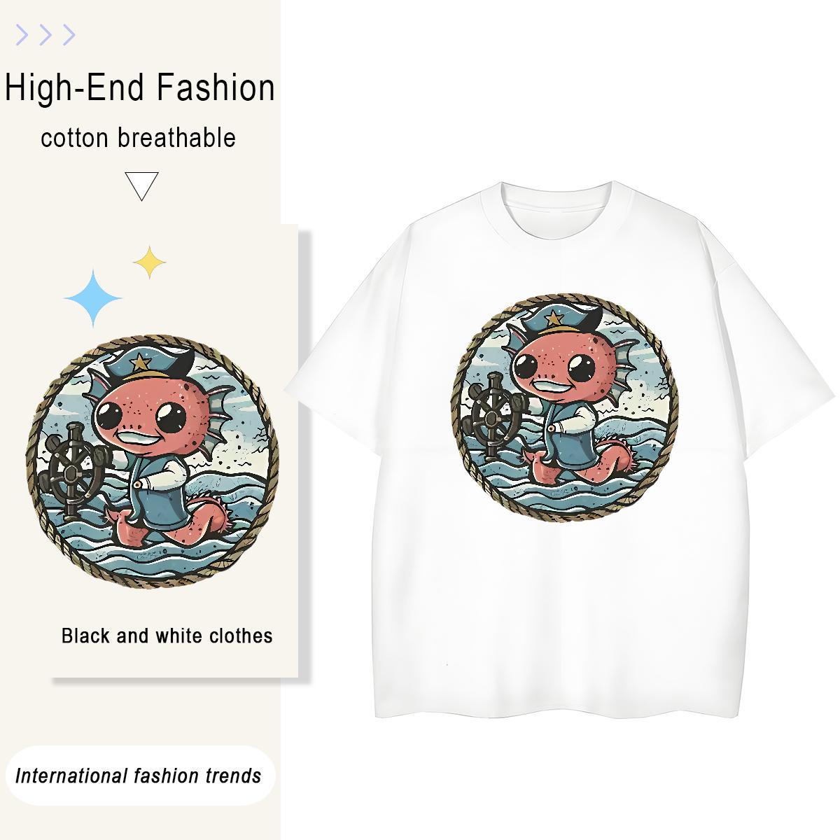 Unisex Women Tshirts 100% Cotton 230g sea Home Outdoor Woman T Shirts Crew Neck DIY Logo Tops Tees