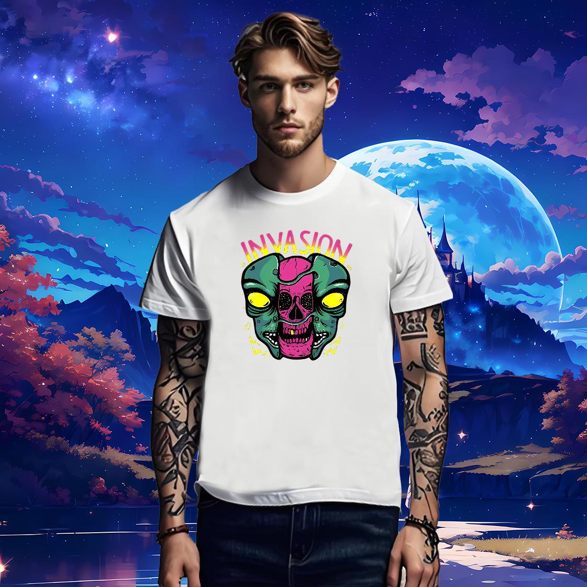 Free Shipping Men T Shirts 230g 100% Cotton skull Summer Casual Plus Size Custom Breathable Tshirts 2024 Designer Tees Shirts