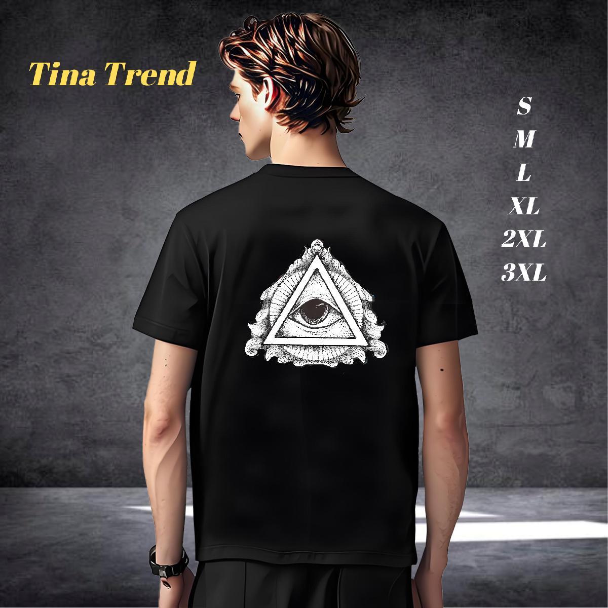 Unisex T-Shirts for Men 230g Cotton eye of the devil High Street Hip Hop Plus Size Cartoon Short Sleeve Soft Mens Tshirts Fashion Casual Tees
