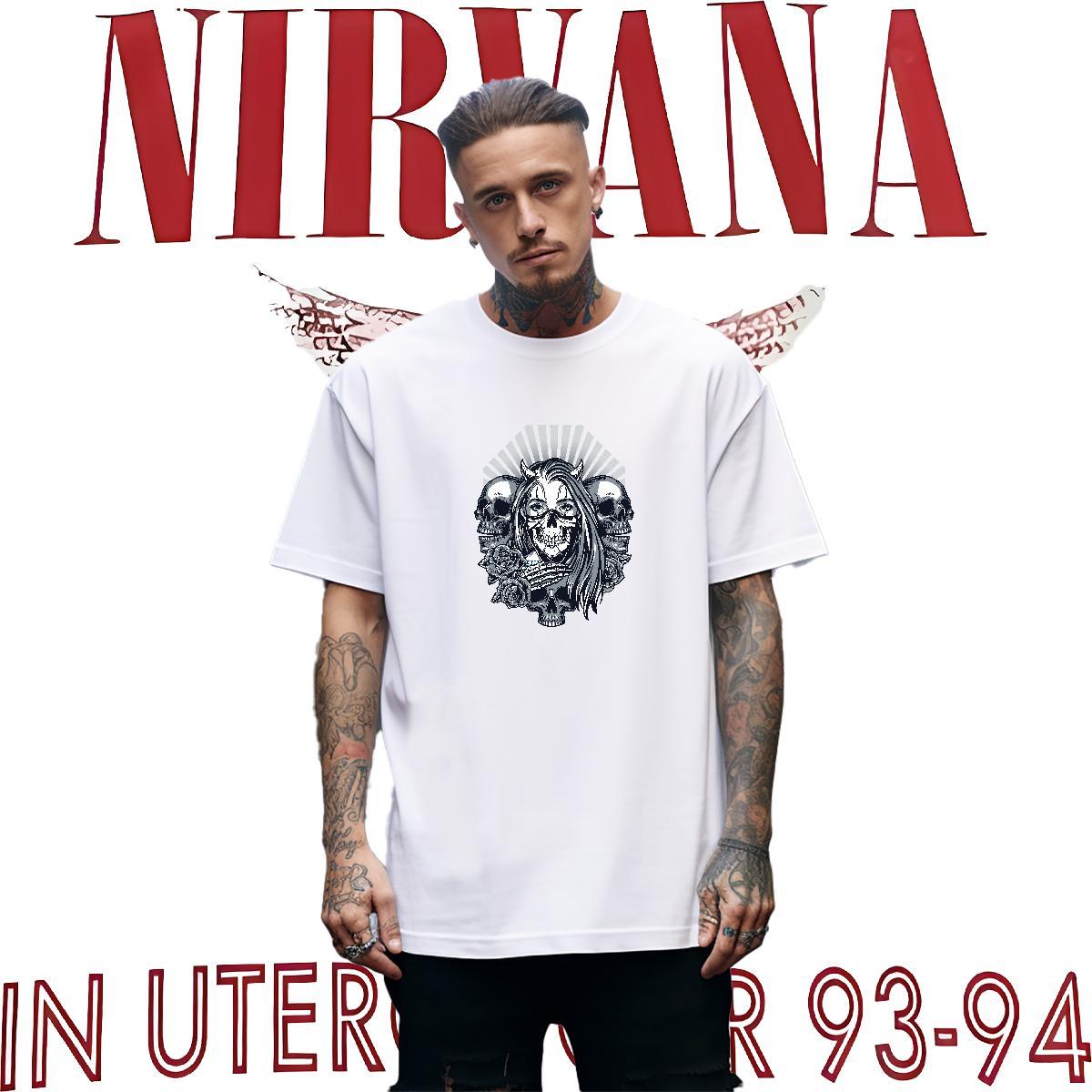 TOP Quality Man T Shirts 230g 100% Cotton skull Daily Outfit Asian Size Breathable Short Sleeve Tshirt for Man Woman 2024 Summer Tees