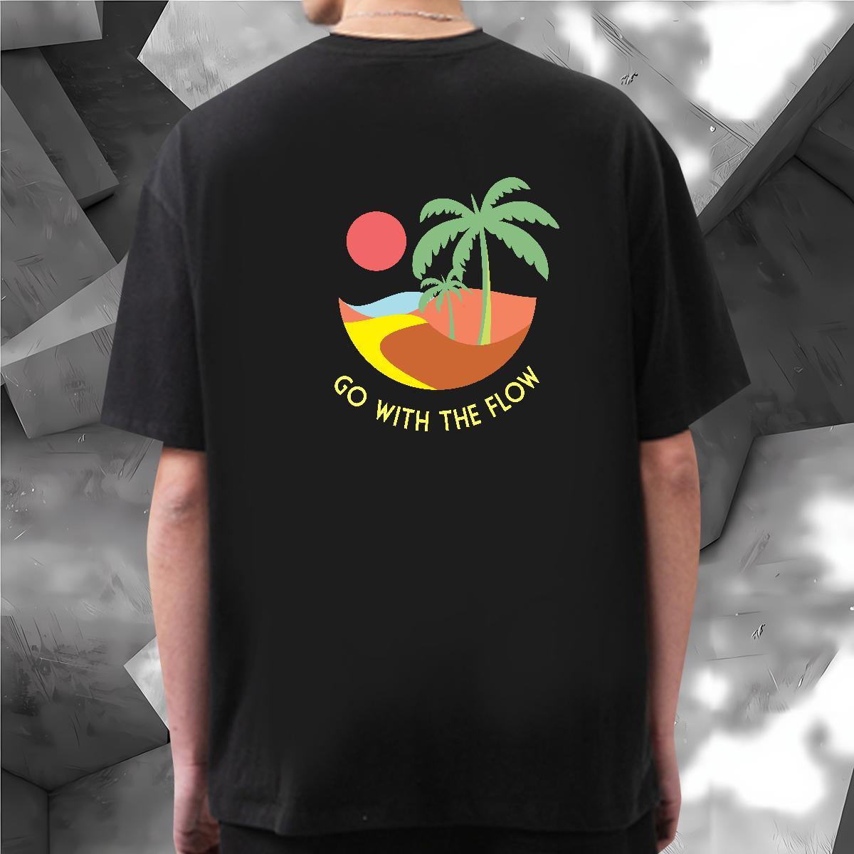 Cool Design Man T Shirts 230g Pure Cotton sea Casual Beach Custom Print Oversized Breathable Men Tops Tees Factory Direct Clothes
