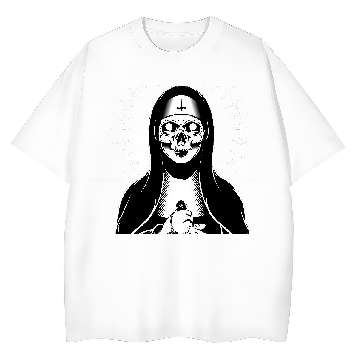 Wholesale Unisex Tshirts 100% Cotton 230g nun Sports Street Wear Woman T Shirts Breathable DIY Logo Clothes
