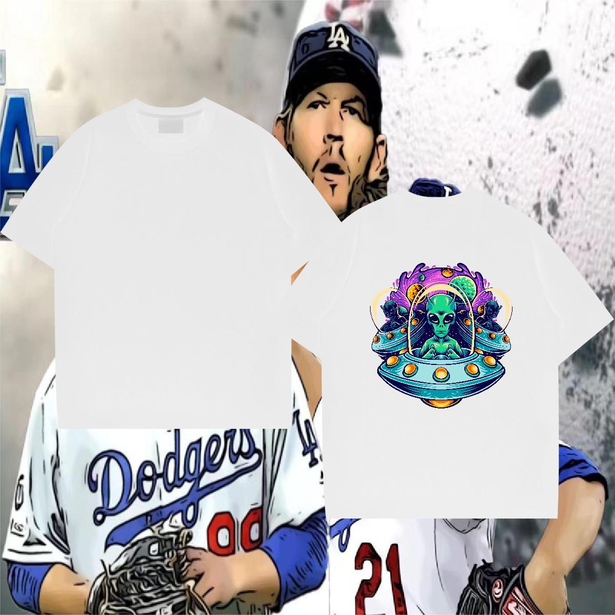 TOP Quality T Shirt For Man 100% Cotton 230g ET Sports Casual Plus Size Cartoon Crew Neck Mens Tshirts New Designer Tees Shirts