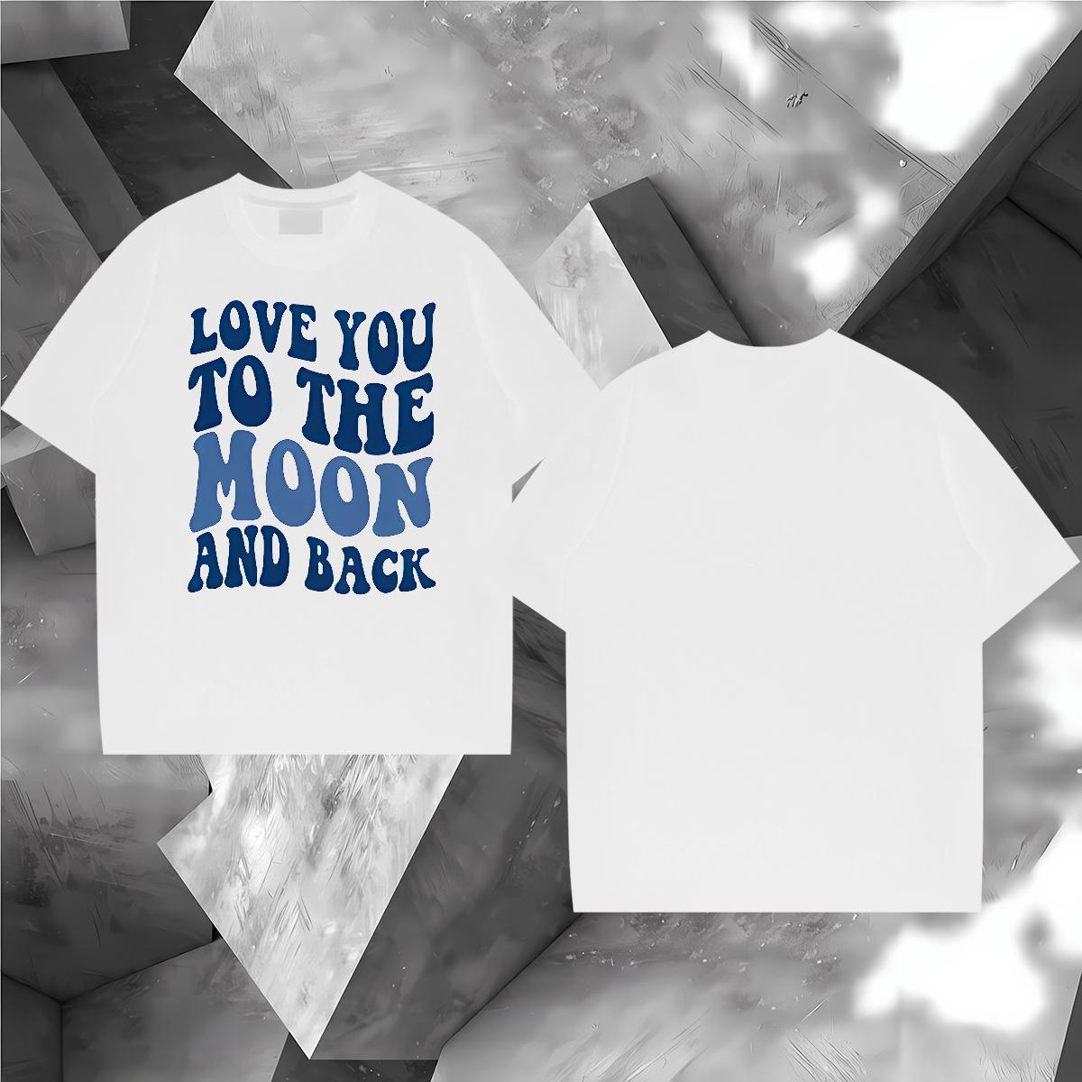 Fashion Casual Men Clothes T-Shirt letter Daily Outfit 230g Cotton Tshirts Breathable Short Sleeve Loose Mens T Shirts Customized
