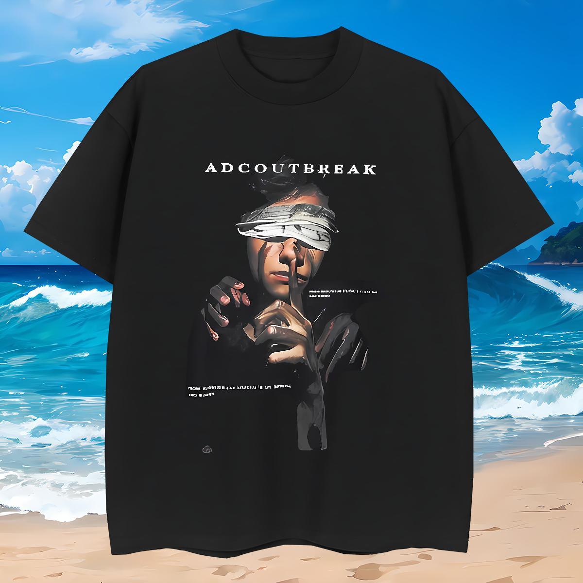 High Quality T shirt 230g 100% Cotton portrait Sport Black Oversized Breathable Crew Neck Tshirts Fashion Designer Wear