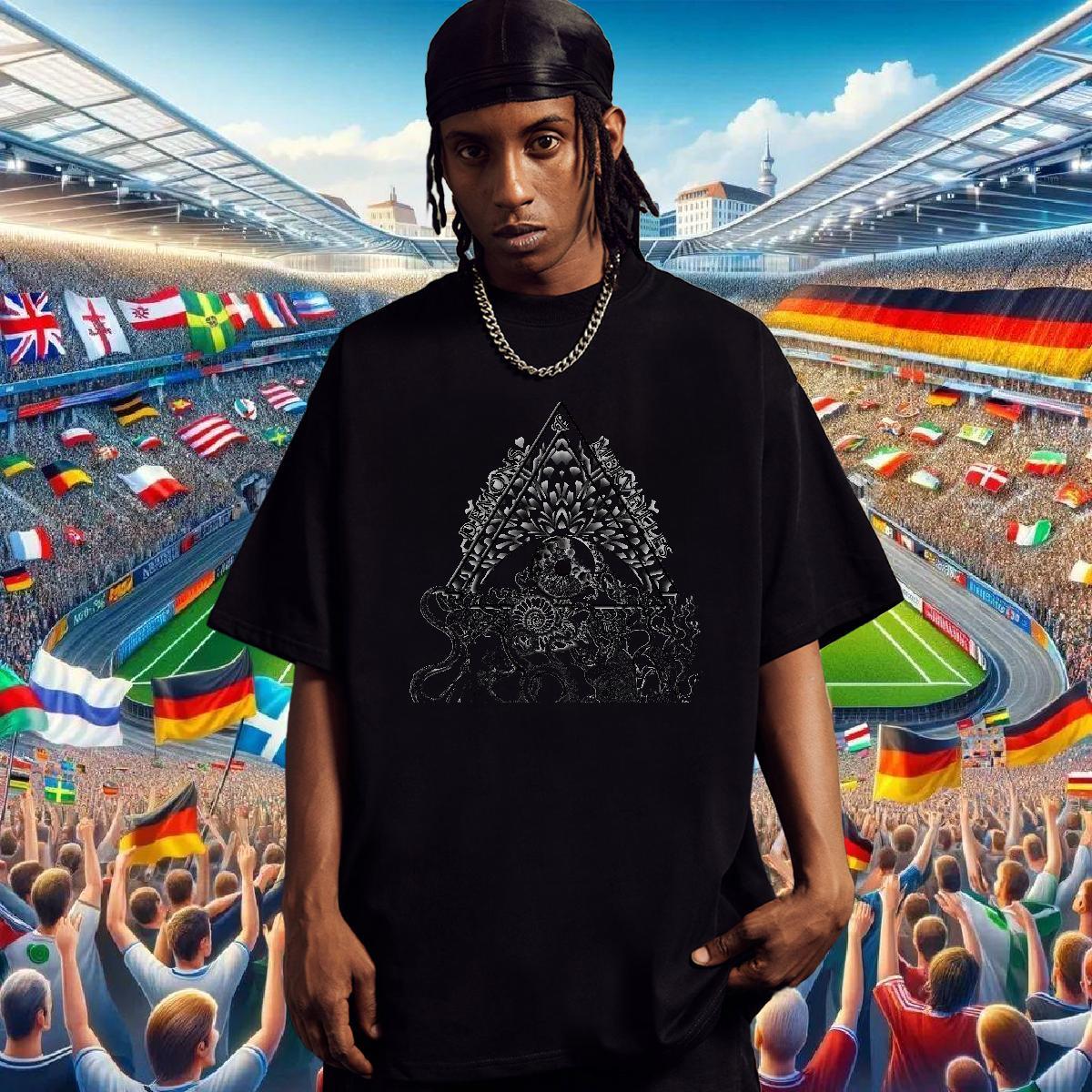 Cool Design T Shirt For Man 100% Cotton 230g eye of the devil Spring Summer Oversized Crew Neck Tshirts 2024 Designer Tee Shirt