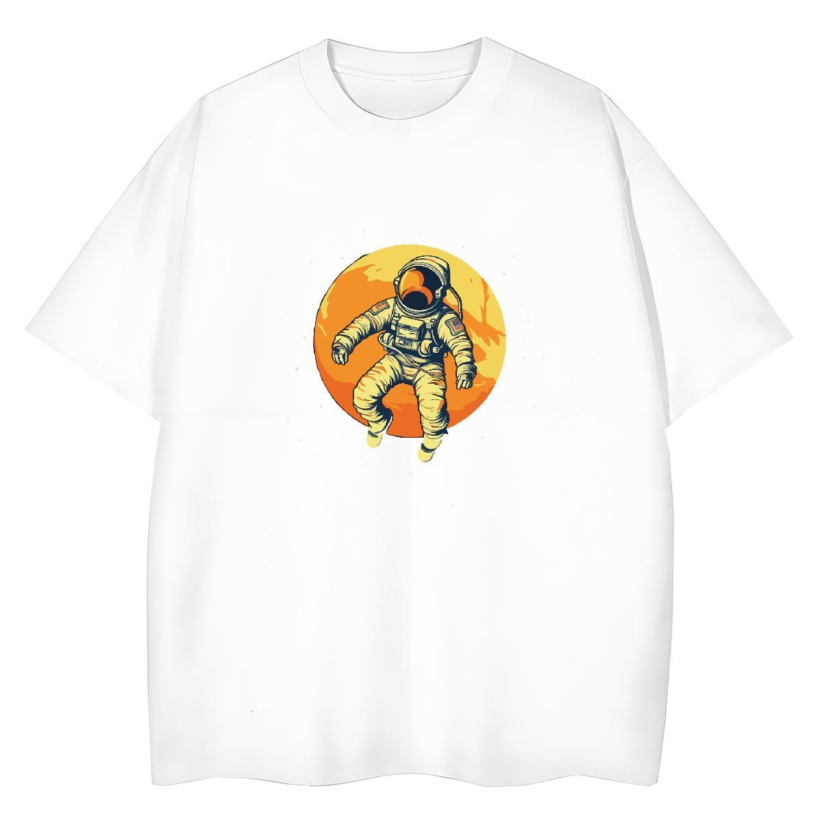 5A Women Tshirts 100% Cotton 230g universe Summer Casual Women T Shirts Breathable Crew Neck Customized Tee Shirt