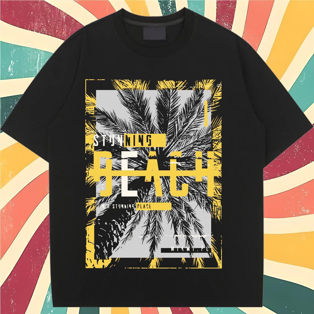 Unisex Tshirt for Man Woman 230g Pure Cotton painting Sports Street Wear T shirt Round Neck Short Sleeve Cartoon Printing L-4XL Tees