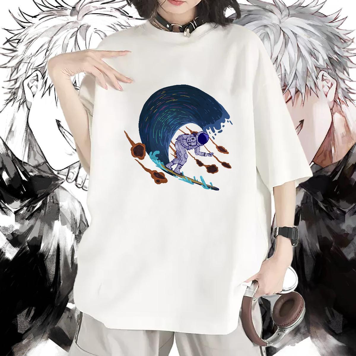 High quality Lady T shirt 230g Cotton animal Daily Wear Womens T Shirts Breathable Soft Anime Print Tees Shirts