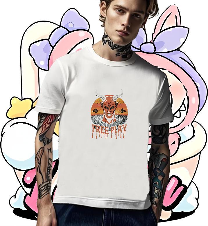 Cool Design Man T Shirts 100% Cotton 230g skull Casual Daily Wear Custom Printing Short Sleeve Soft Men Clothes T-Shirt 2024 Summer Tees Shirts