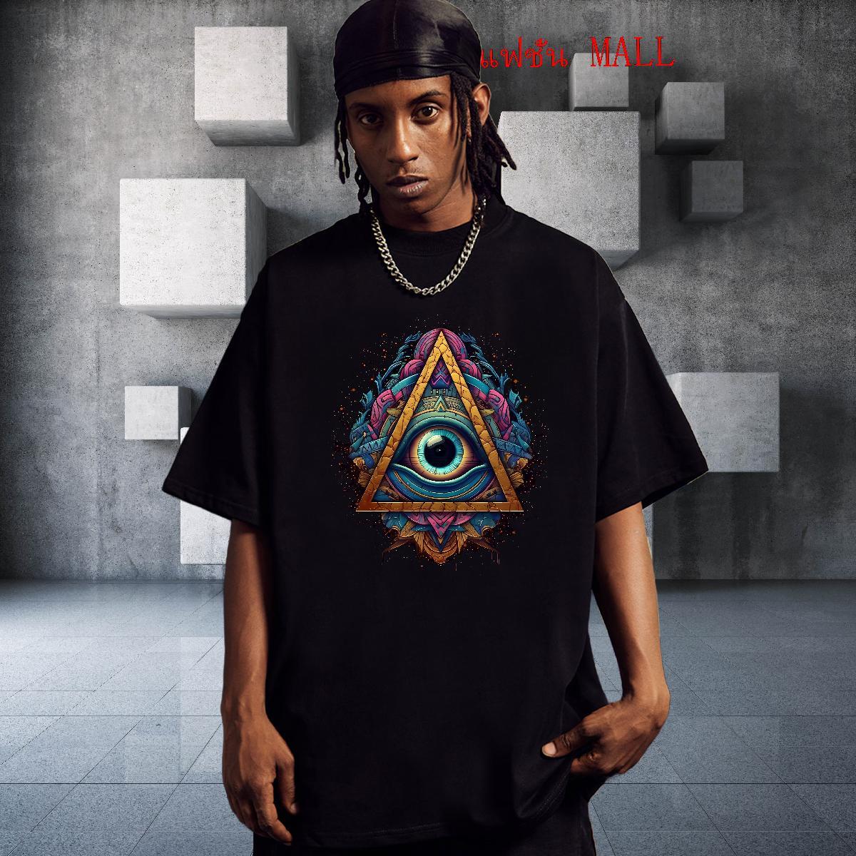 High Quality Man T Shirts 230g Pure Cotton eye of the devil Sports Casual Custom Print Oversized Short Sleeve O-Neck Couples T Shirts Free Shipping Cl