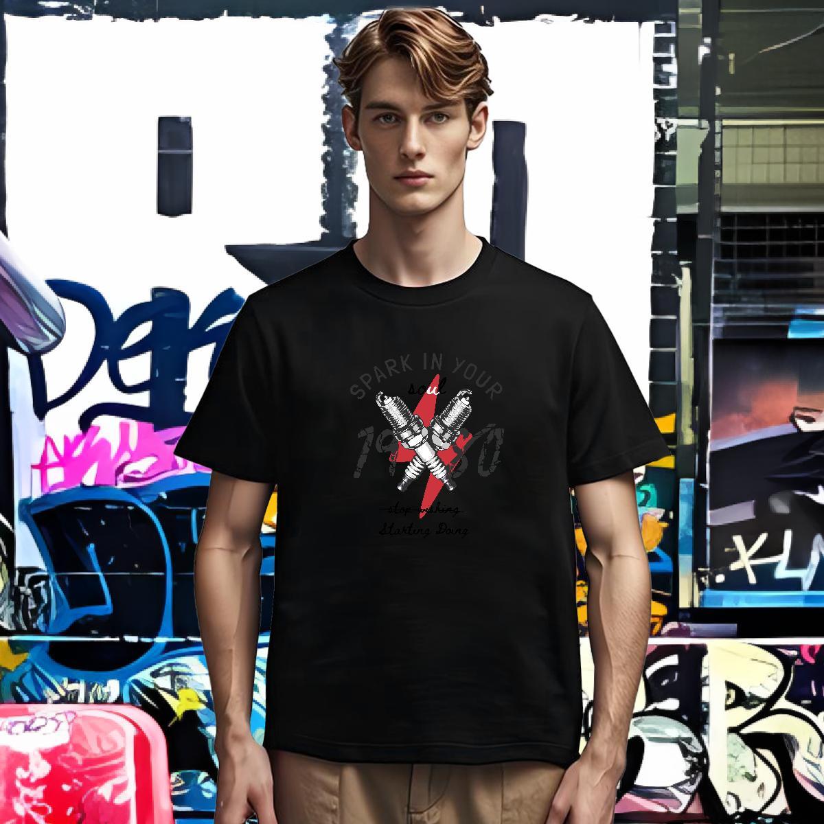 Free Shipping T Shirt For Man 230g Cotton letter Street Wear Anime Breathable Crew Neck Men Tops Tees Designer Tee Shirt