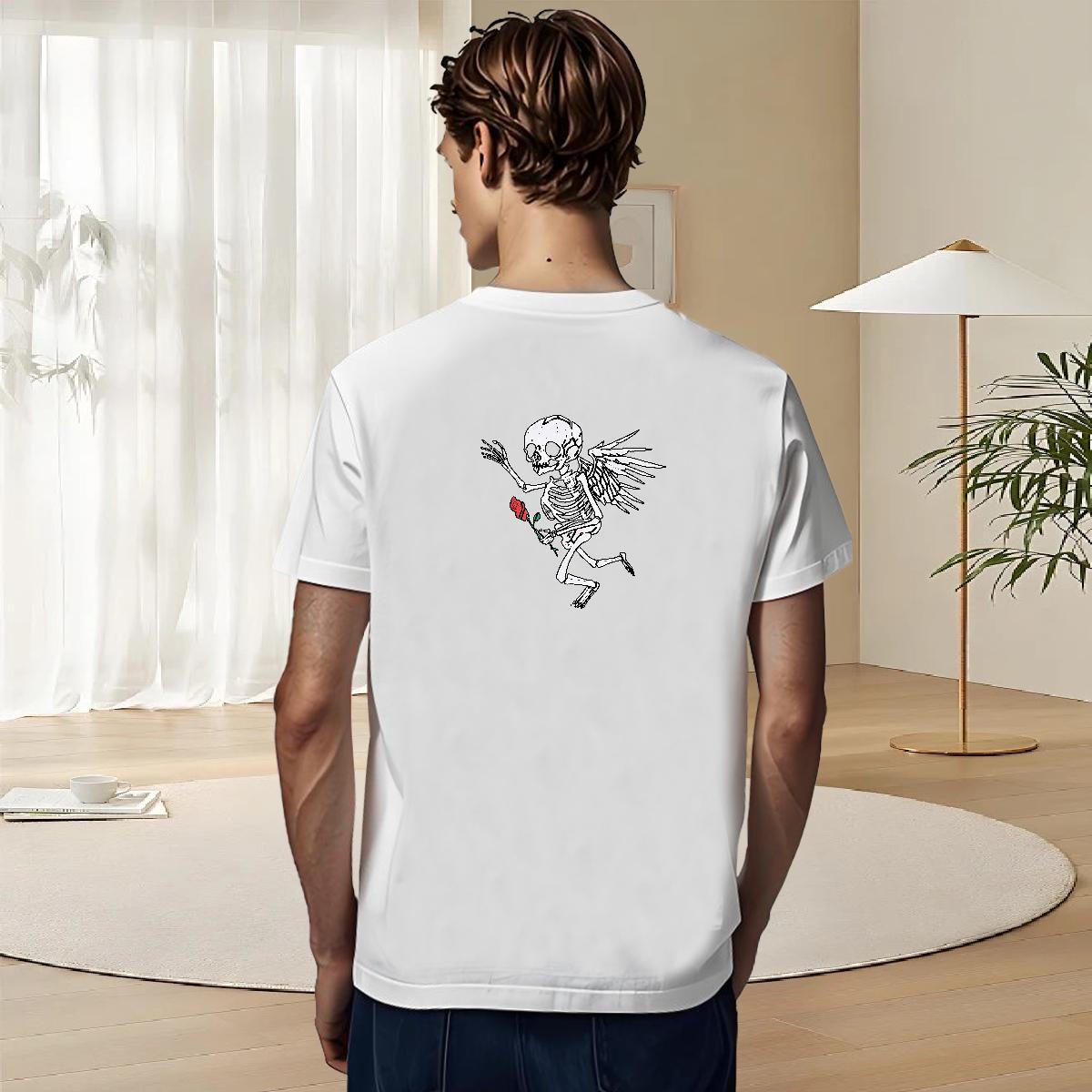 Classic Mens T Shirts 230g 100% Cotton skull Spring Summer Skull Breathable Short Sleeve Men Tshirts Designer Fashion Tops