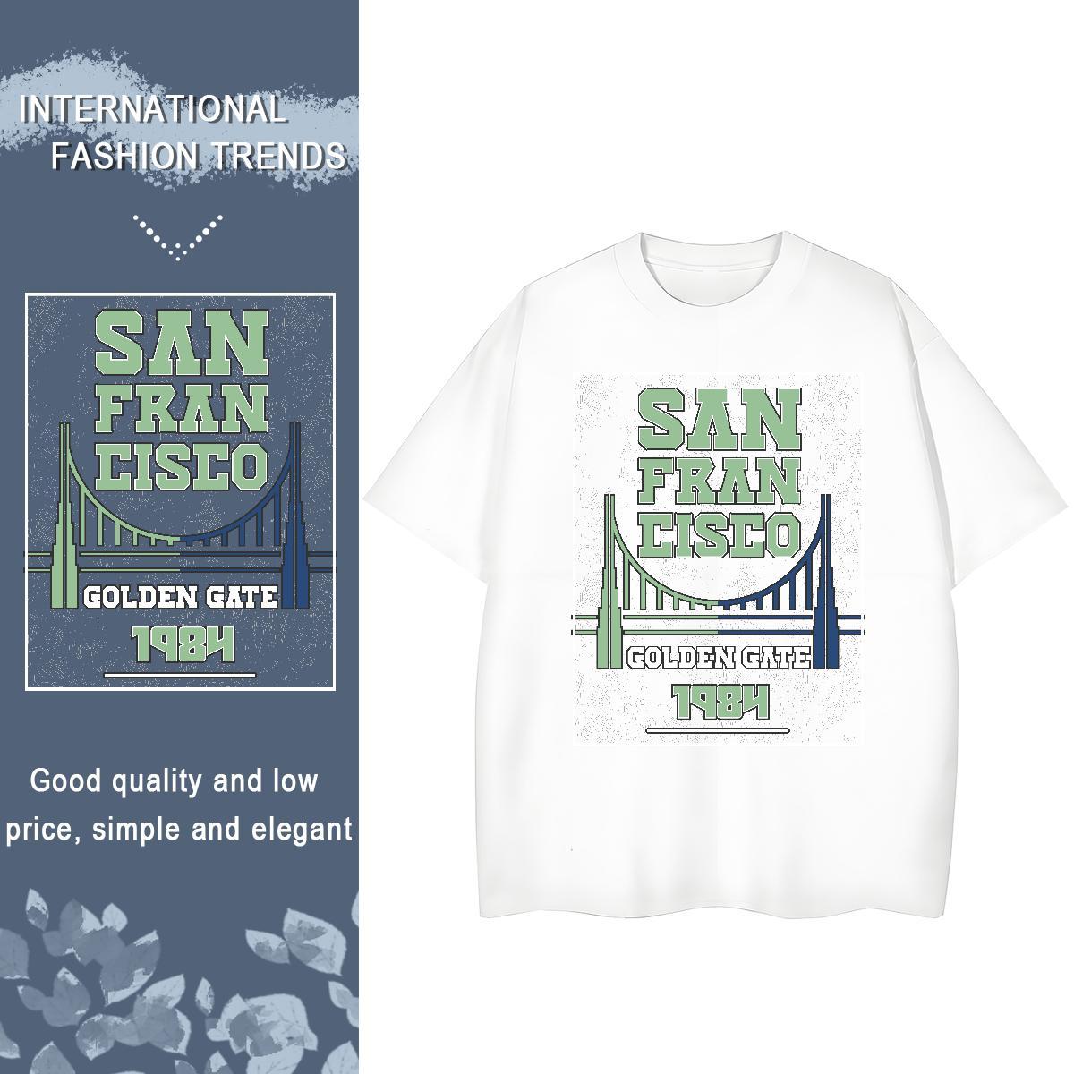 TOP Quality T Shirts Men 100% Cotton 230g letter Outdoor Oversized Breathable Couples T Shirts Brand Tops Shirt