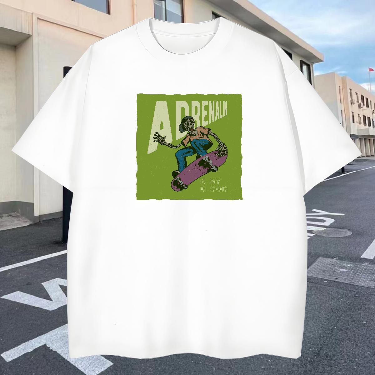 High Quality T shirt 230g 100% Cotton skull Hip Hop Plus Size Custom Breathable Soft Couples T Shirts 2024 Designer Clothings