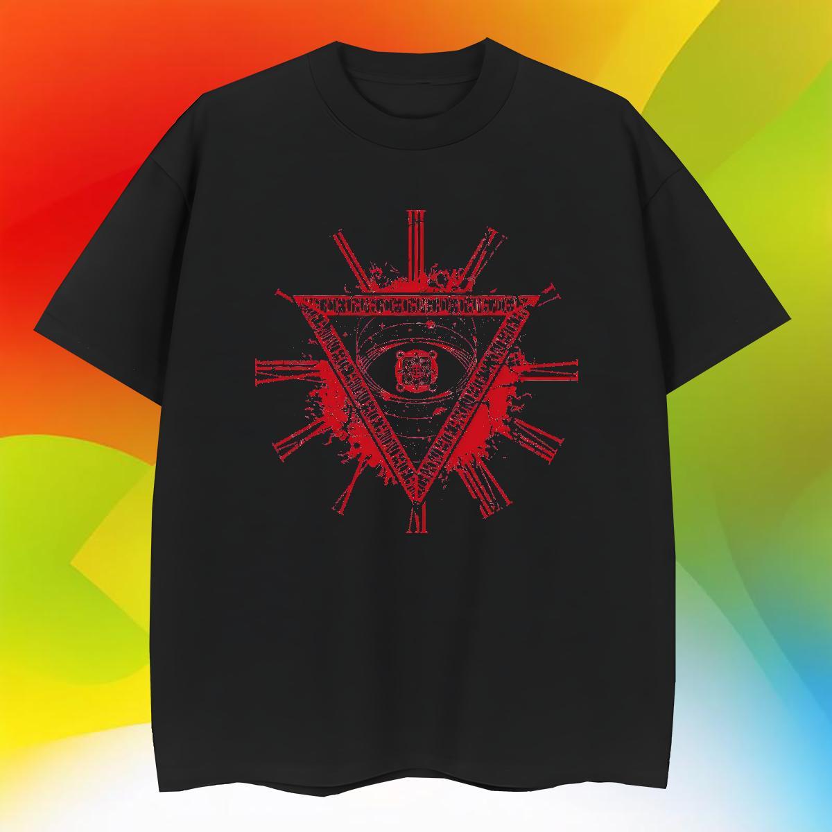 Soft T shirt 100% Cotton 230g eye of the devil Spring Summer Custom Printing Round Neck Short Sleeve Mens Tshirts 2024 New Tees
