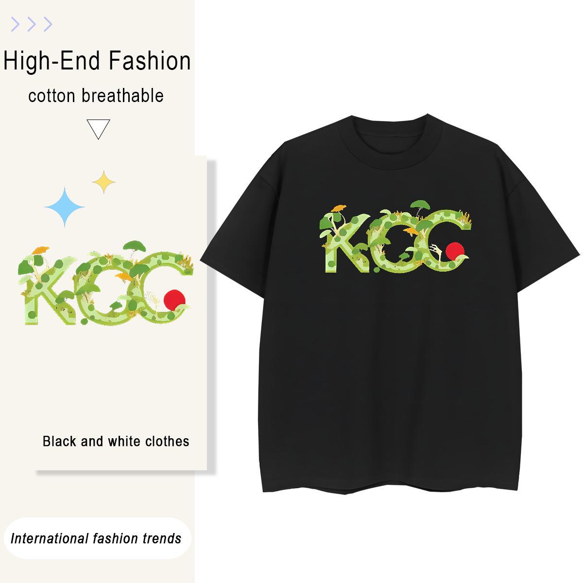 Cool Design T-Shirts 230g Cotton letter Sports Casual Customized Print Round Neck Short Sleeve Men Tops Tees Brand Tee Shirt