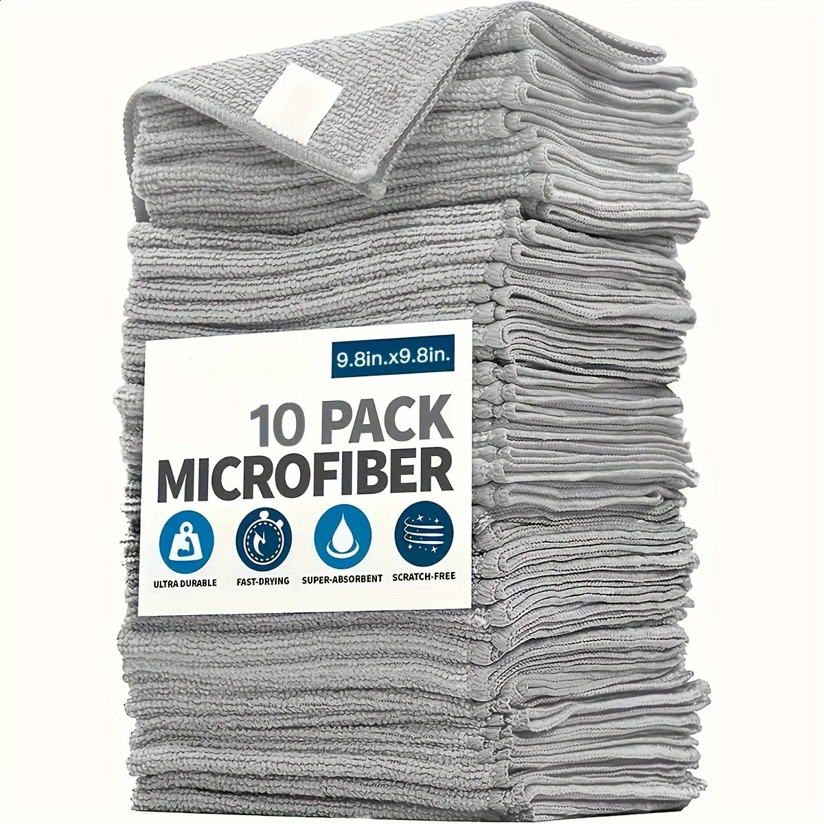 51020 kitchen towels ultrafine fiber light gray cleaning cloth set absorbent soft dye removal 240824