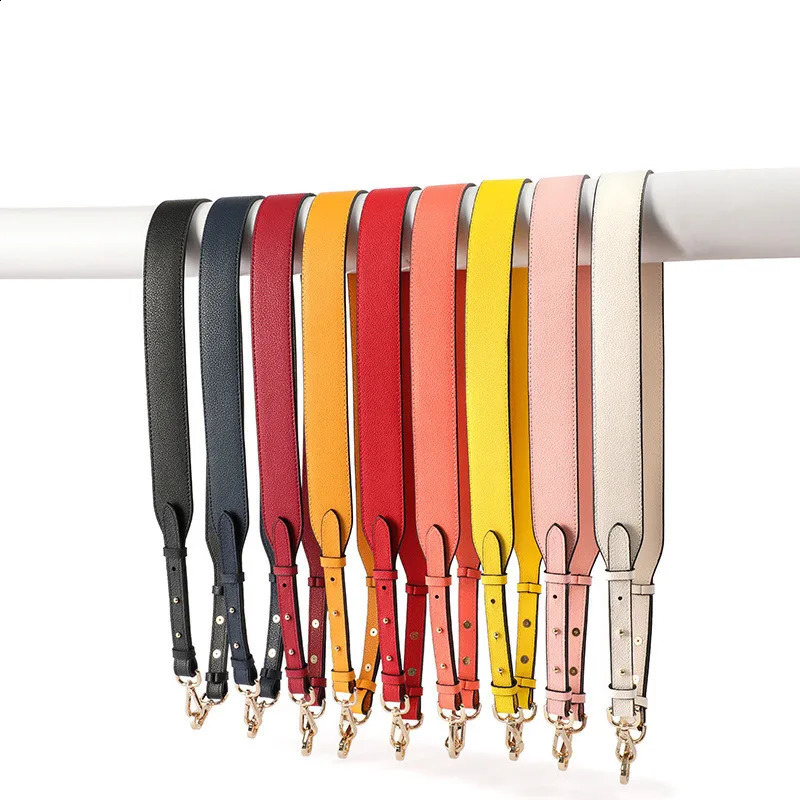 Large 38MM wide genuine leather Replacement strap Adjustable guitar shoulder bag belt Togo 240824