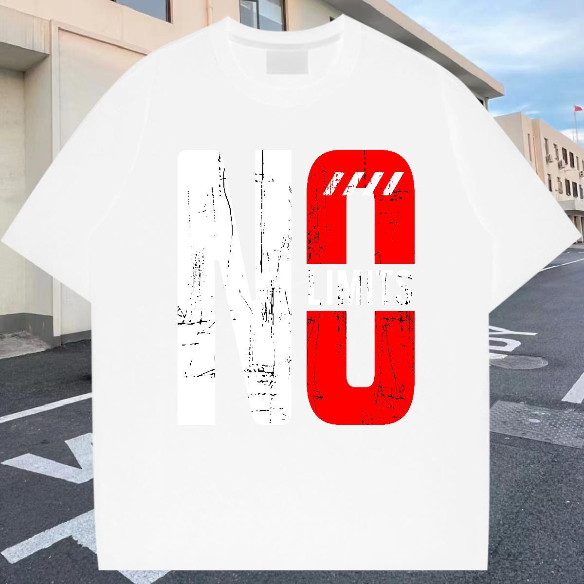 Wholesale T-Shirts for Men 230g Cotton letter Street Wear Cartoon Print Breathable Soft Couples T Shirts Free Shipping Tees