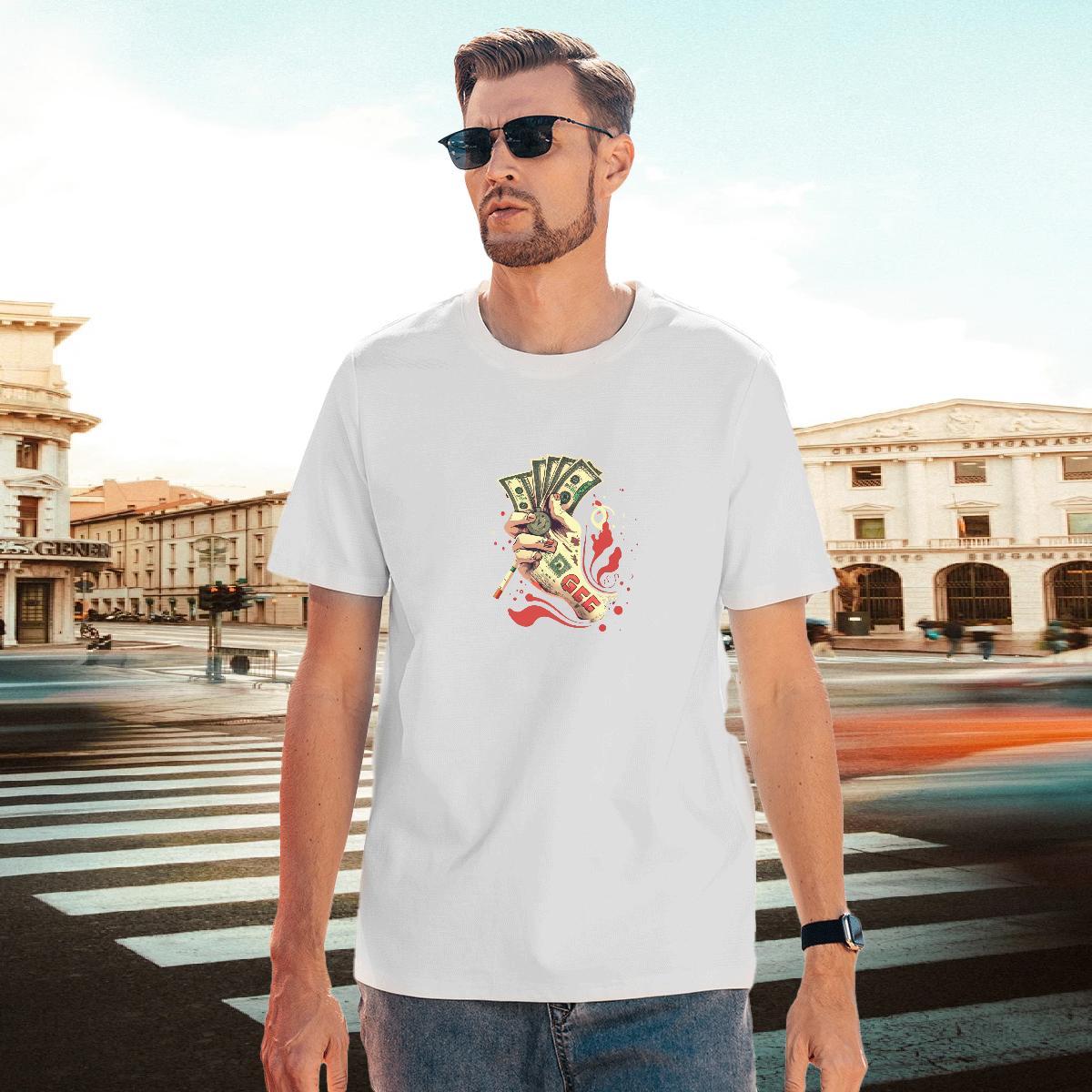 Designer Man T Shirts 230g Pure Cotton skull Street wear Hip Hop DIY Anime Breathable Short Sleeve Couples T Shirts Free Shipping Clothings