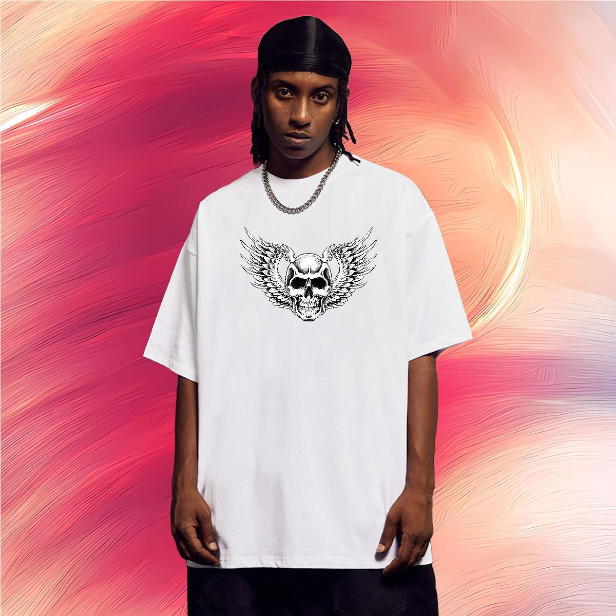 Popular T-Shirts 100% Cotton 230g skull Summer Casual Custom Cartoon Breathable Short Sleeve Men Tshirts Factory Direct Clothes