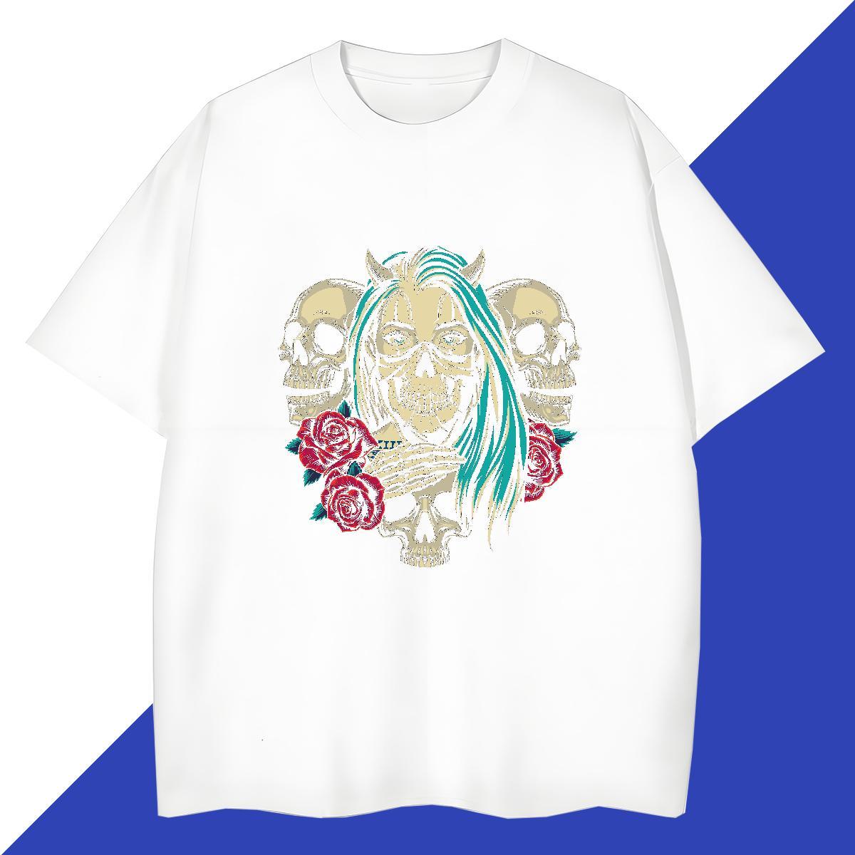TOP Quality T Shirt For Man 100% Cotton 230g skull Sport Customized Breathable Men Tops Tees 2024 DIY Tops Shirt
