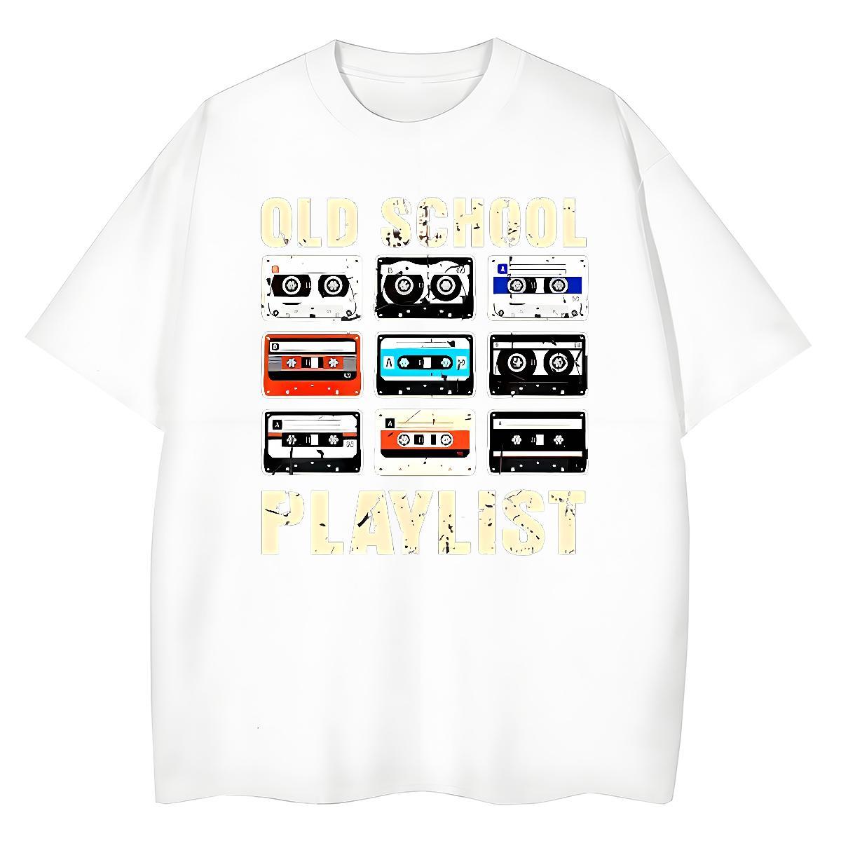 Casual New Couples T Shirts radio Spring Summer 230g Pure Cotton Polos Crew Neck Breathable Cool Design Man T Shirts Custom Big Size