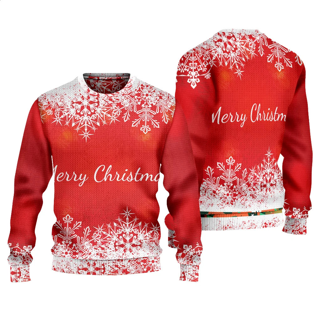 2023 Selling Customized Christmas Funny Cute Sweater Womens Spring Autumn 3D Printed Halloween 240824