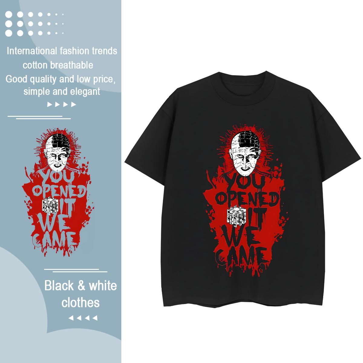 Loose Women Tshirts 100% Cotton 230g skull Summer Casual T shirt Short sleeve Soft Customized Tops Tees