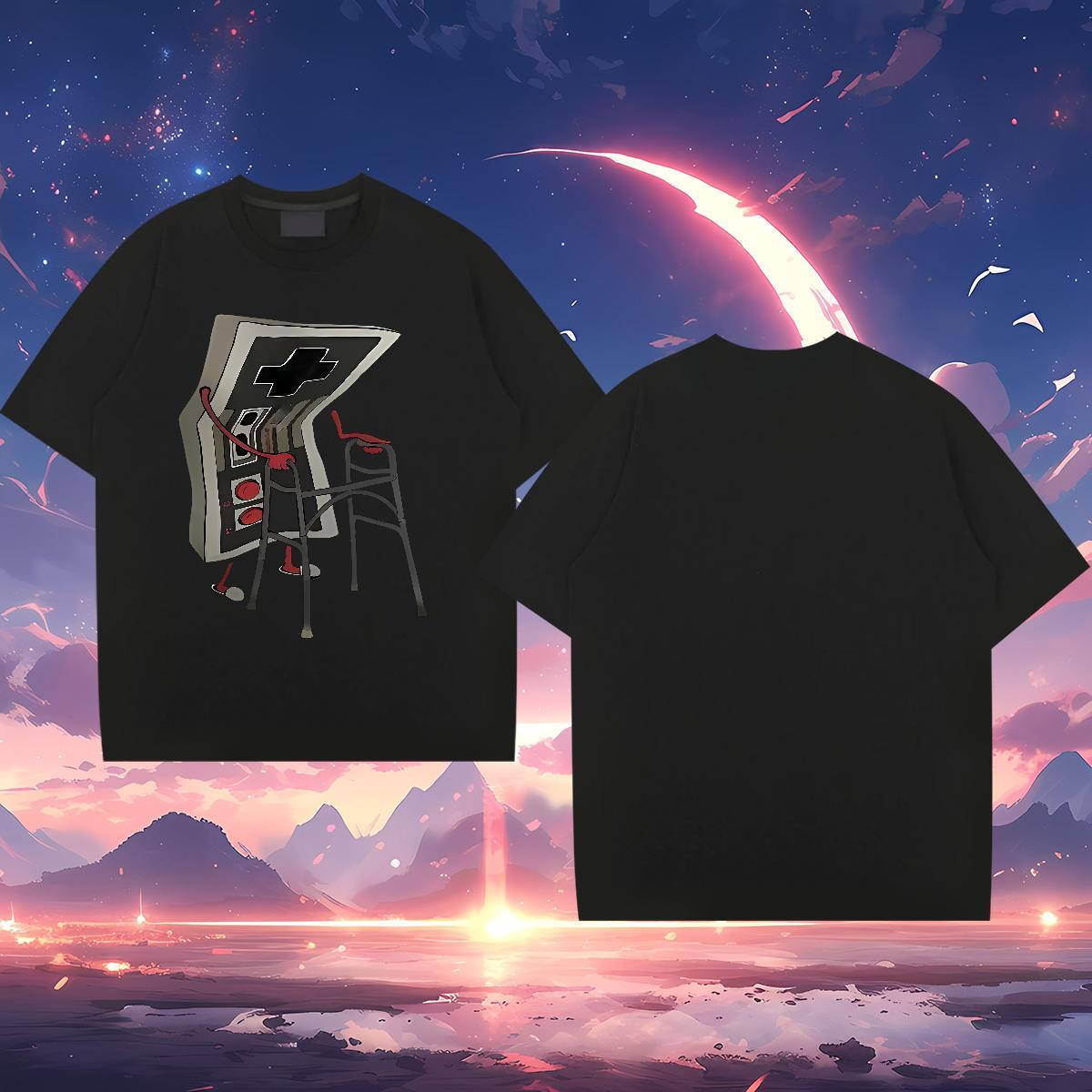 Classic Men Tees cartoon Beach 100% Cotton 230g Polos Pure Cotton Wholesale Mens T Shirts Custom Printing
