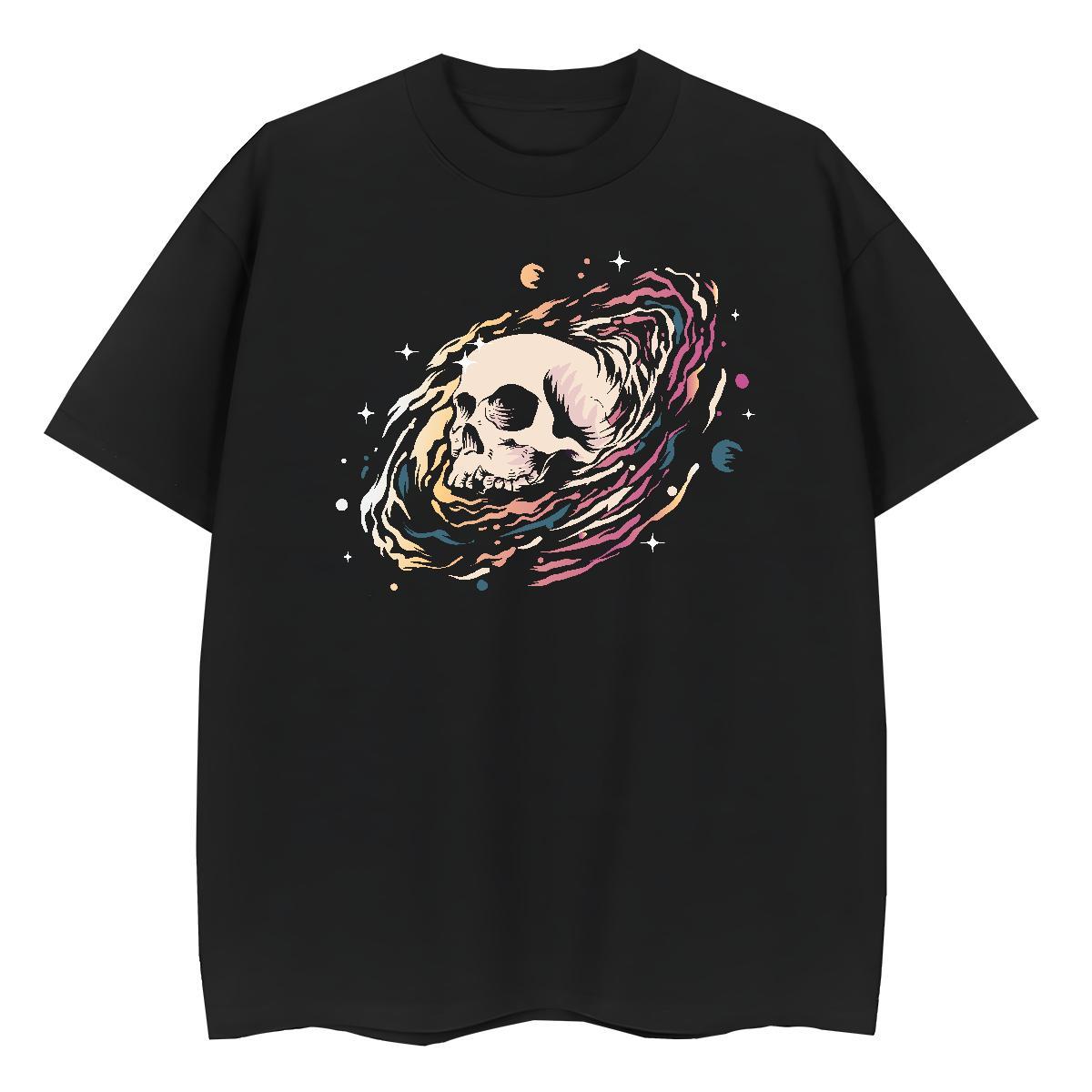Brand T Shirt For Man 100% Cotton 230g skull Casual Plus Size Cartoon Crew Neck Men Tshirts Stylist Polos