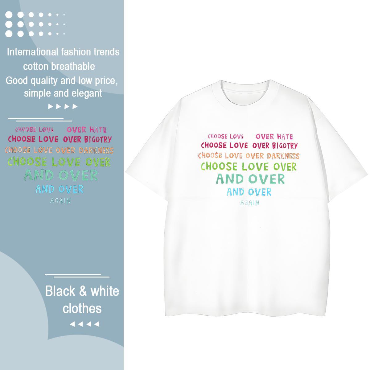 Soft Man T Shirts 230g Pure Cotton letter Street Anime O Neck Short Sleeves Tshirt for Man Woman New Designer Tops Shirt