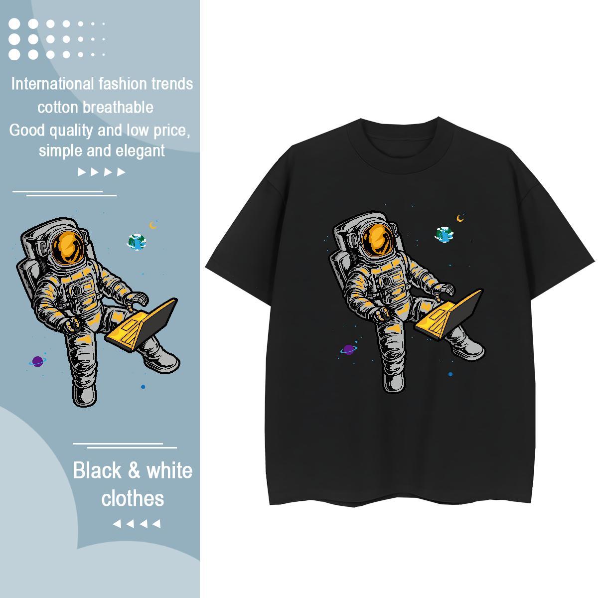 Popular Womens Tshirts 100% Cotton 230g universe Outdoor Womens T Shirts Short sleeve Soft Skull Clothes